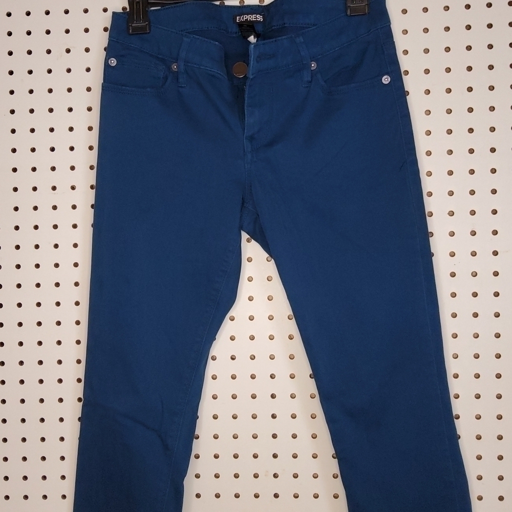 Express Skinny Pants Size 4R Teal Blue Great Condition
